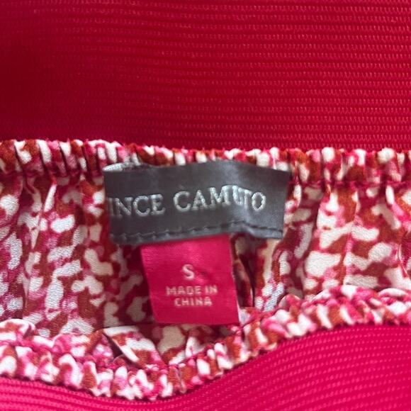 Vince Camuto Pleated Midi Skirt Womens Small Pink White Elastic Waist Lined Soft - Picture 5 of 10